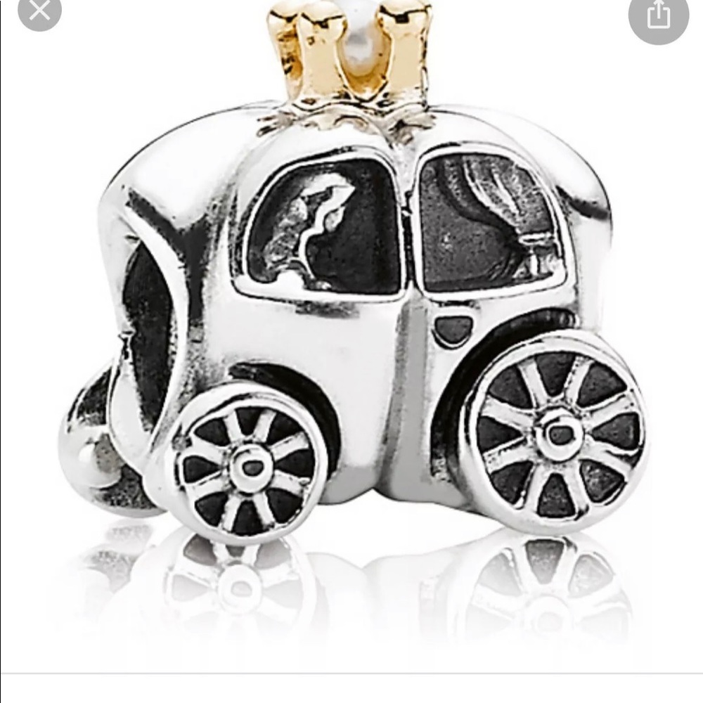 Pandora Royal Carriage Charm Silver & 14k Gold